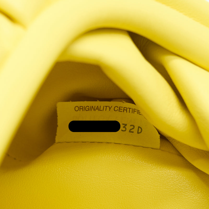 Bottega Veneta Clutch Calfskin Yellow