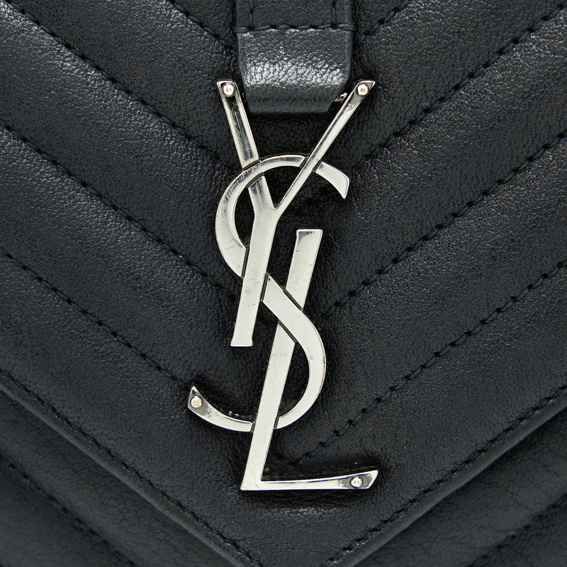 Saint Laurent/YSL Quilted Medium College Bag Lambskin Black Ruthenium Hardware
