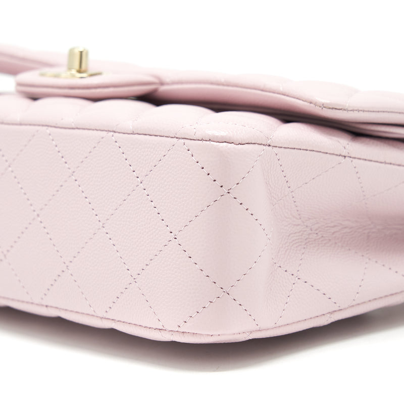 Chanel Medium Classic Double Flap Bag 21S Caviar Light Pink LGHW