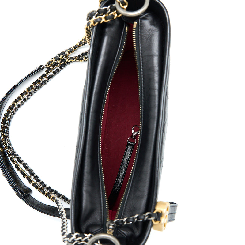 Chanel New Medium Gabrielle Hobo Bag Aged Smooth Calfskin Multicolour Hardware