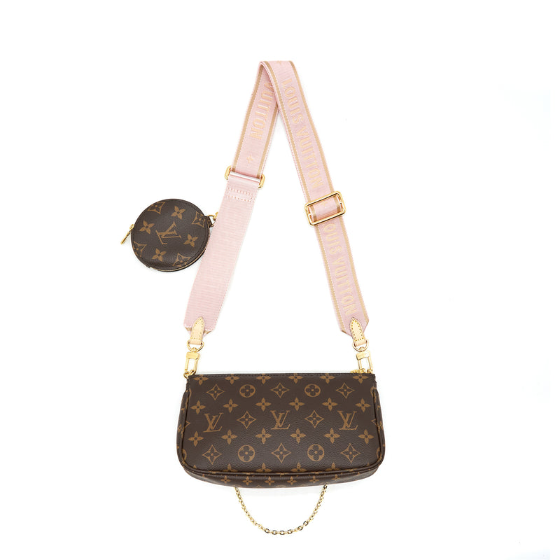 Louis Vuitton Multi Pochette in Monogram Canvas with Pink Strap  Bags from  David Mellor Family Jewellers UK