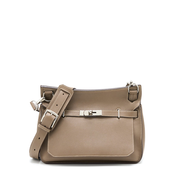 Hermes Jypsiere 28 Swift Etoupe SHW Stamp Square P