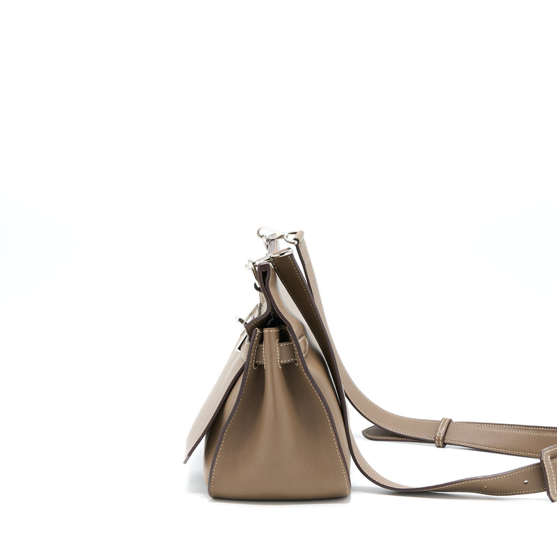 Hermes Jypsiere 28 Swift Etoupe SHW Stamp Square P