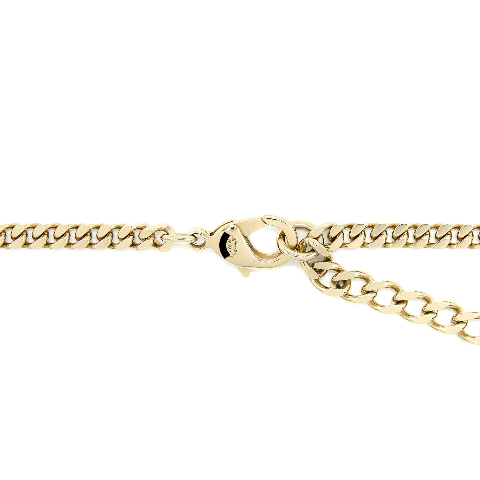 Crystal CC Fancy Chain Belt 85 34 Gold New Chanel Crystal CC Logo Waist Chain Belt Light Gold Tone main image 4