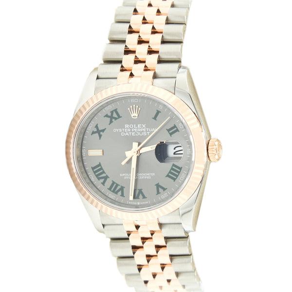 Rolex Datejust 36mm Oyster Steel And Everose Gold Slate Dial With Jubilee Bracelet M126231-0029