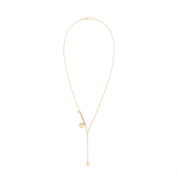 Hermes Ex-Libris Pendent, very small Model in rose gold set with a diamond