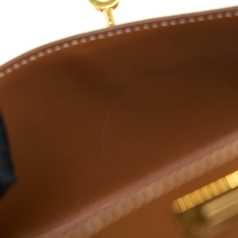 Hermes Mini Kelly II Epsom Gold GHW Stamp Z
