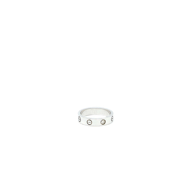 Cartier Size 51 Love Wedding Band with One Diamond White Gold