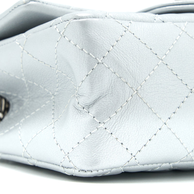 Chanel Mini 2.55 Reissue Flap Bag Calfskin Light Grey SHW