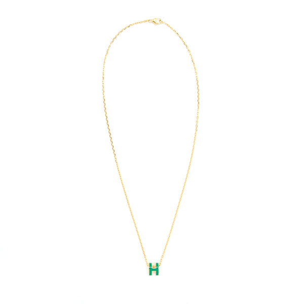 Hermes Mini Pop H Malachite GHW