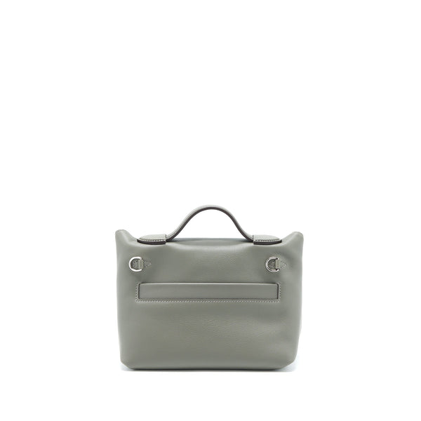 Hermes Mini 24/24 2424-21 Evercolor Gris Meyer SHW Stamp U