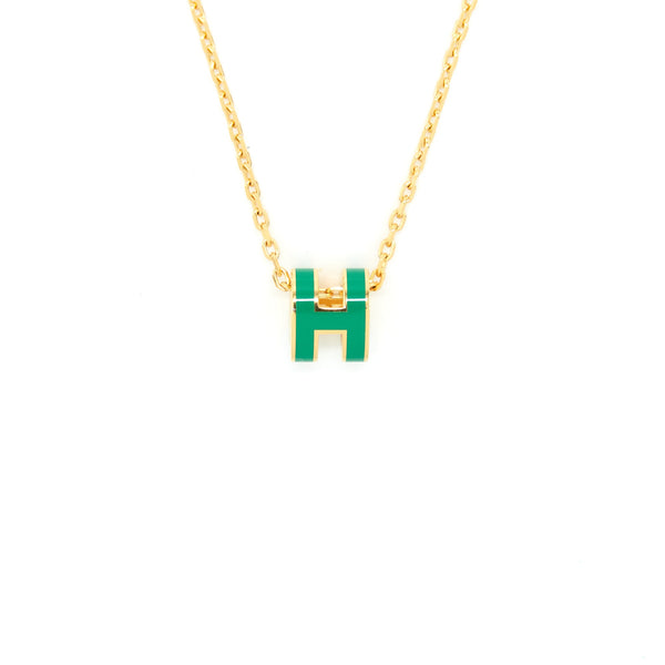 Hermes Mini Pop H Malachite GHW