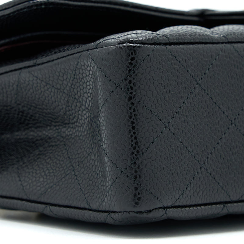 Chanel Medium Classic Double Flap Bag Caviar Black GHW (Microchip)
