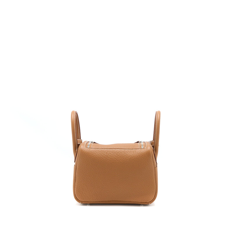 Hermes Mini Lindy Clemence Gold SHW Stamp U
