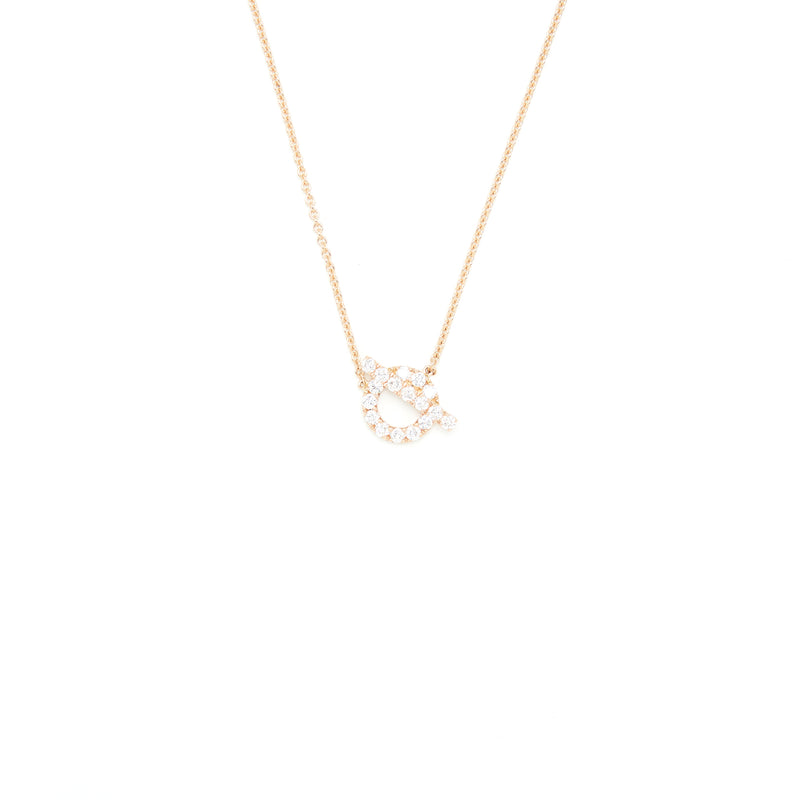 Hermes finesse Pendant Rose gold with dimonds