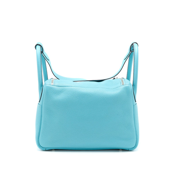 Hermes Lindy 30 Clemence 3Z Blue Saint Cyr SHW Stamp T