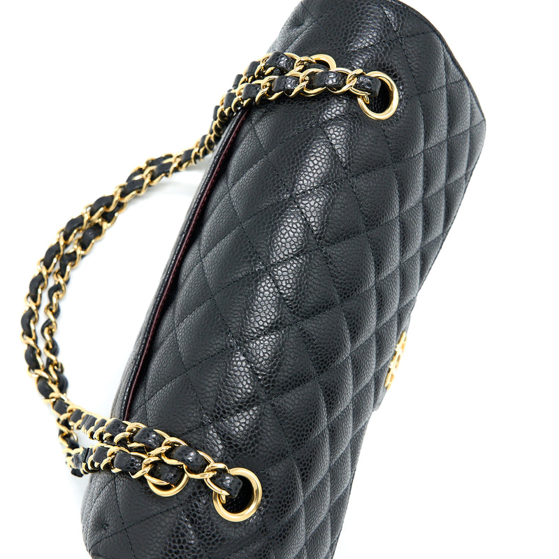Black Caviar Quilted Small Classic Flap Bag W/GHW