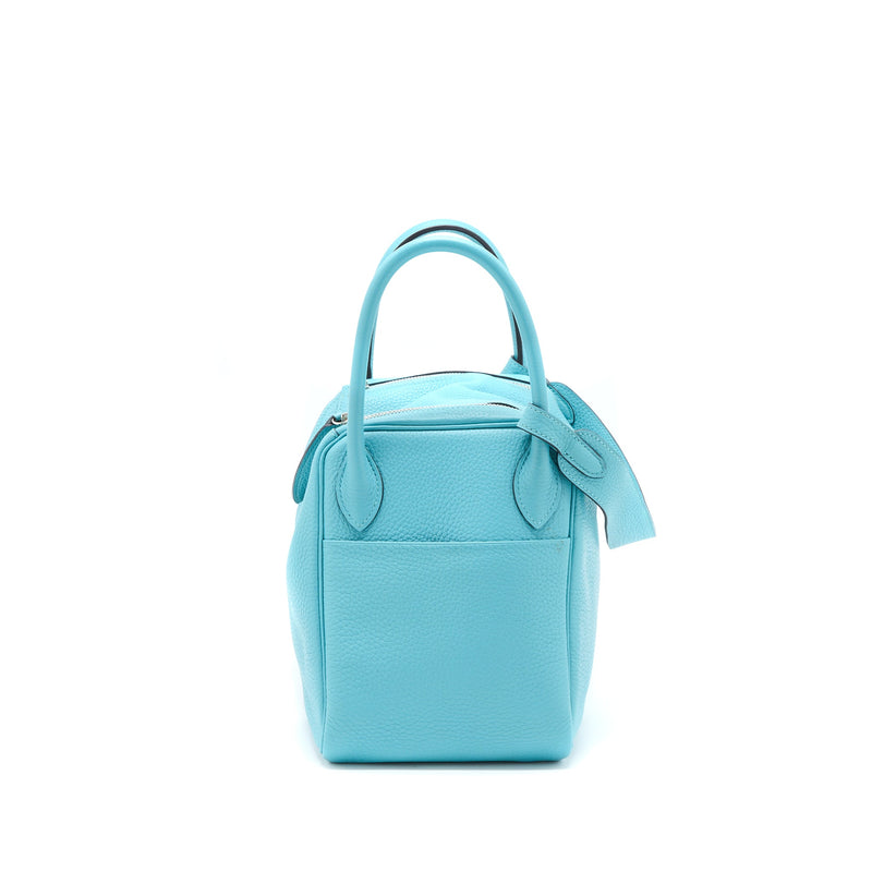 Hermes Lindy 30 Clemence 3Z Blue Saint Cyr SHW Stamp T