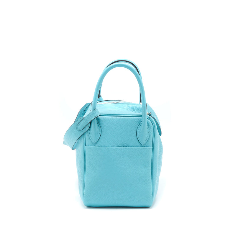 Hermes Lindy 30 Clemence 3Z Blue Saint Cyr SHW Stamp T