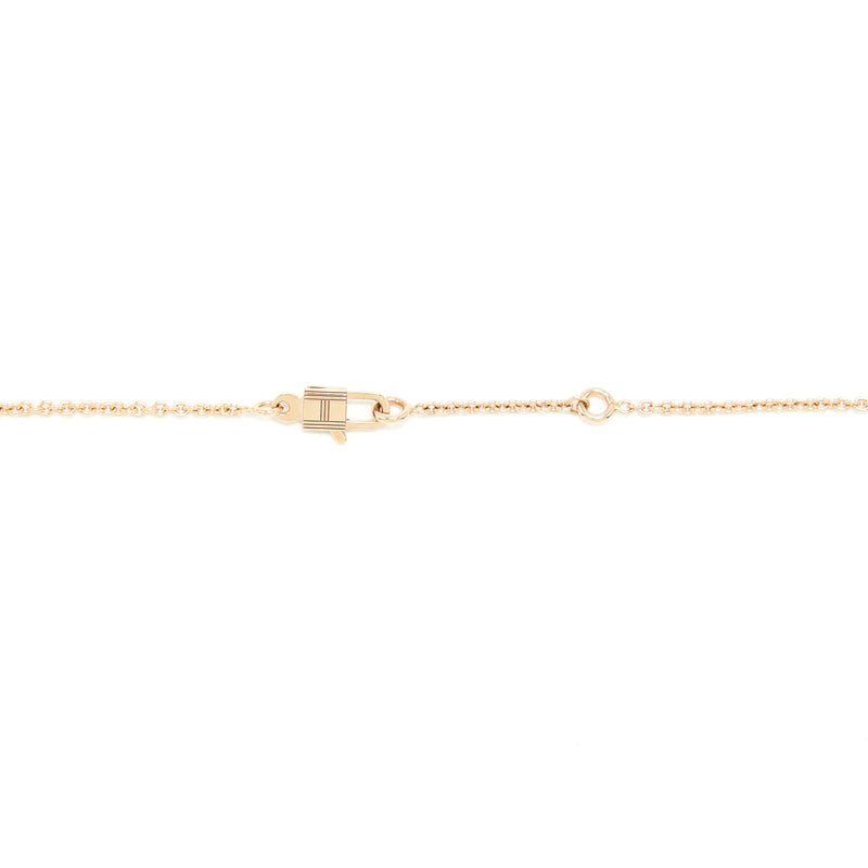 Hermes Amulettes Cadenas Pendant Rose gold with dimonds