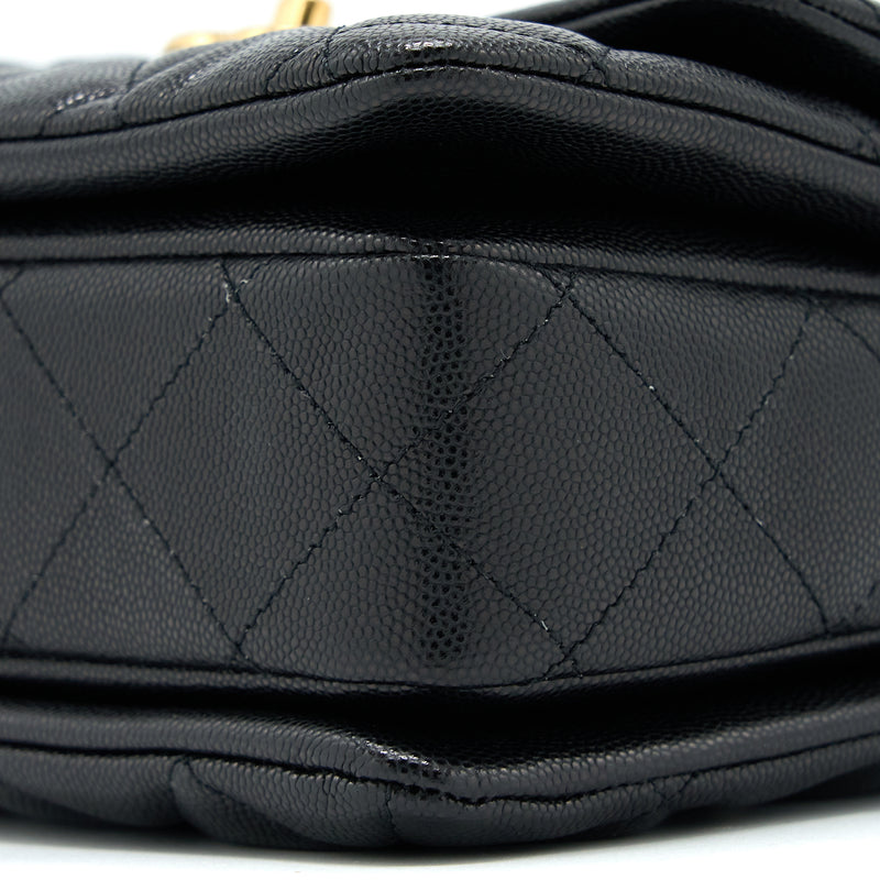 Chanel 22K Coco First Caviar Leather Black GHW (Microchip)