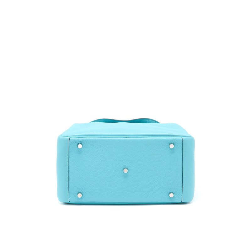 Hermes Lindy 30 Clemence 3Z Blue Saint Cyr SHW Stamp T