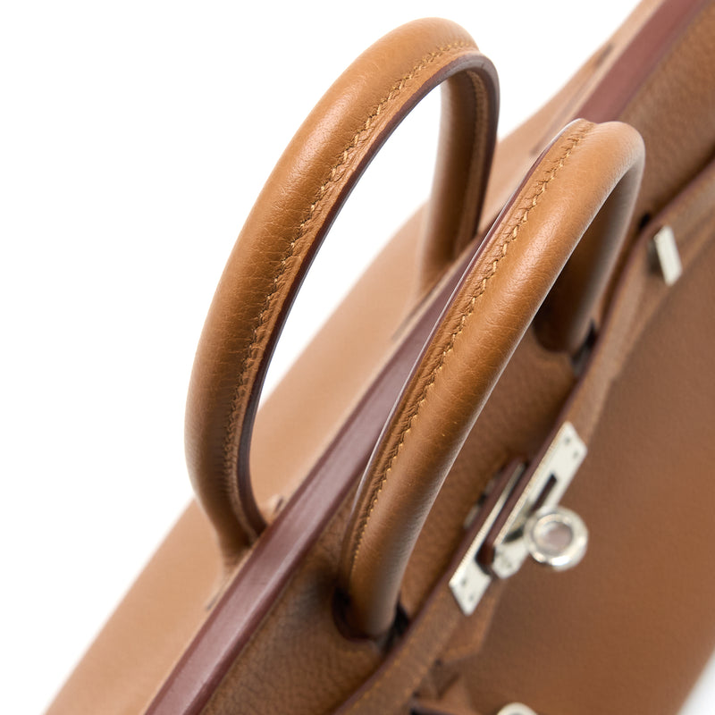 Hermes Birkin 25 Officer Togo/Swift Gold/Ambre SHW Stamp C