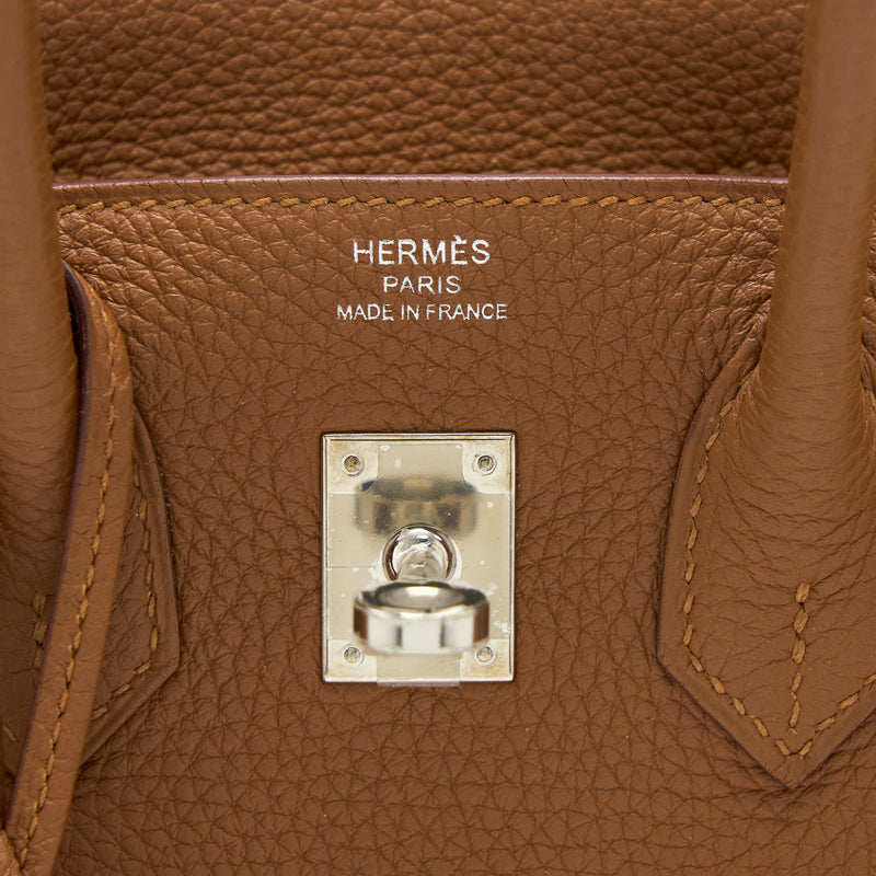 Hermes Birkin 25 Officer Togo/Swift Gold/Ambre SHW Stamp C