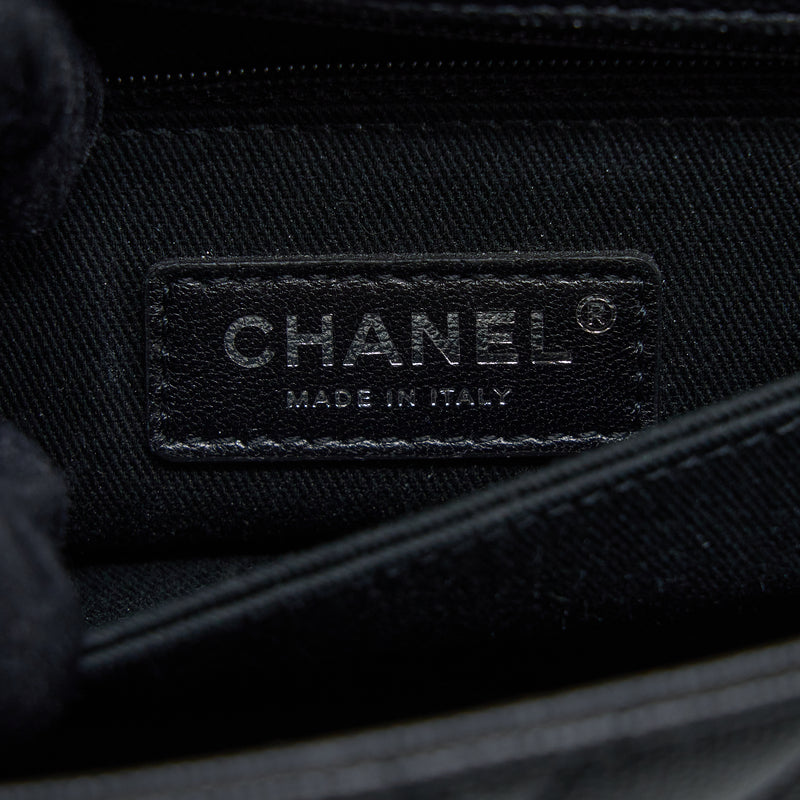 Chanel Small Coco Handle Chevron Caviar So Black with Black Hardware