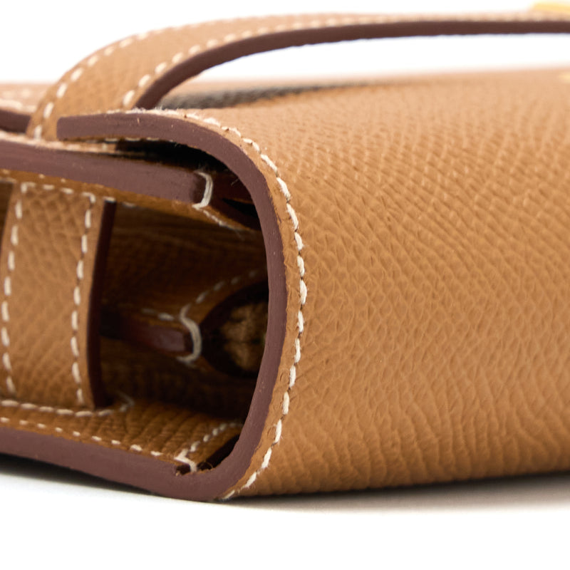 Hermes Kelly To Go Epsom Gold GHW Stamp U