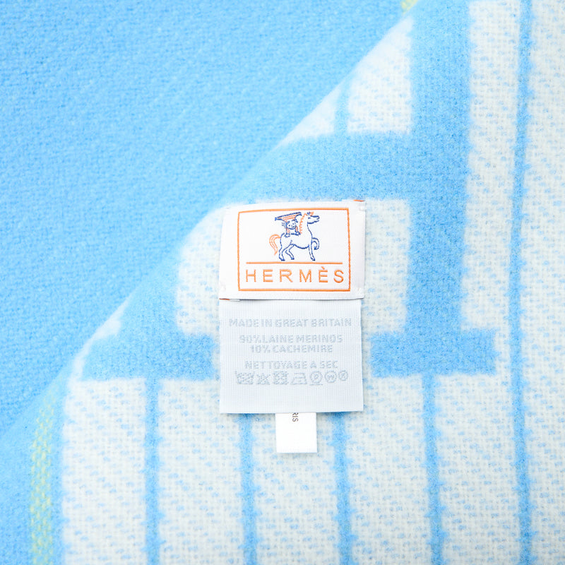 Hermes Avalon Cabriole Blanket Vert Aqua