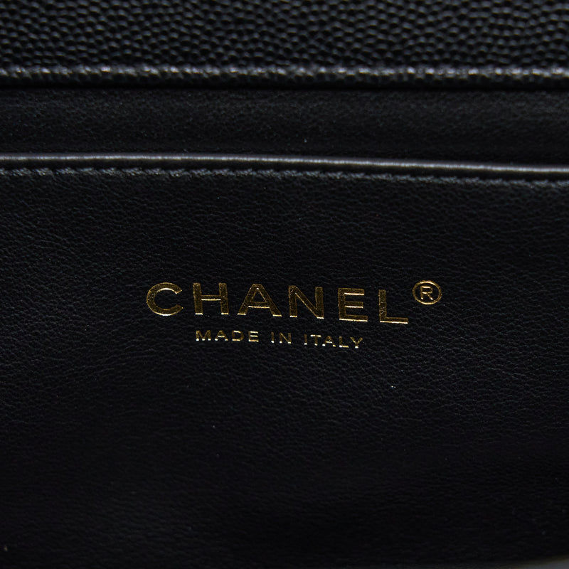 Chanel 22K Coco First Caviar Leather Black GHW (Microchip)