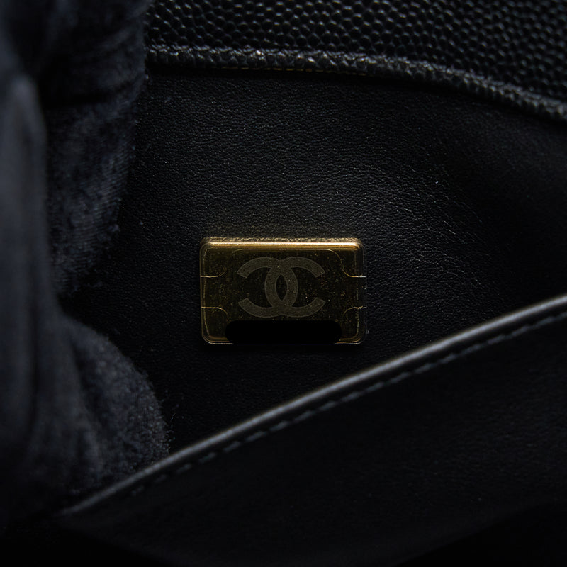 Chanel 22K Coco First Caviar Leather Black GHW (Microchip)