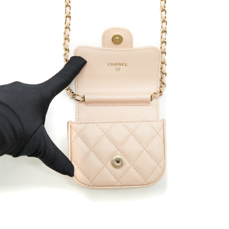 Chanel 22C Mini Flap Vanity Caviar Light Pink LGHW