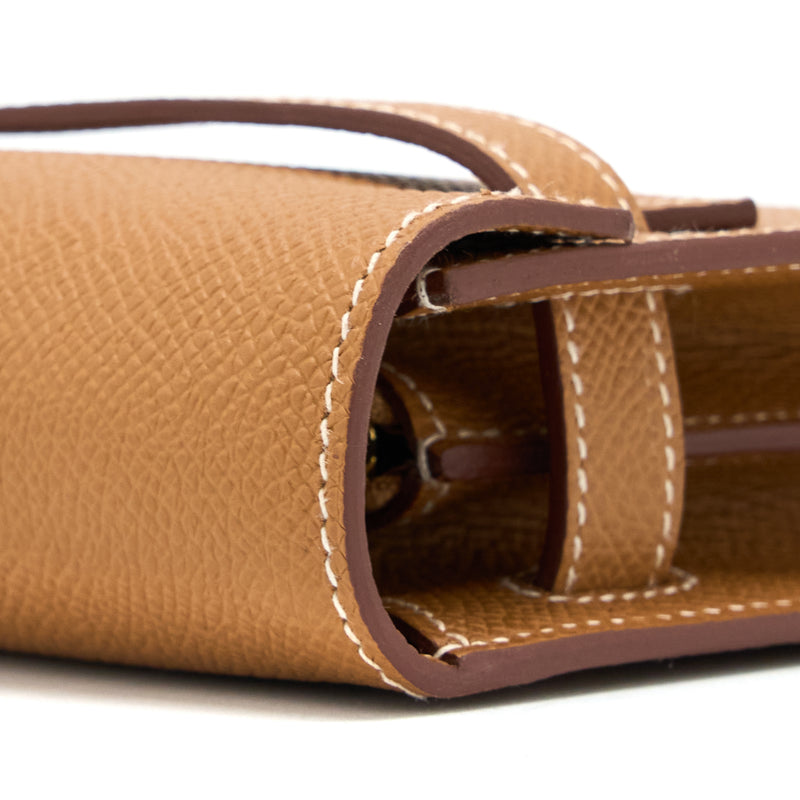 Hermes Kelly To Go Epsom Gold GHW Stamp U