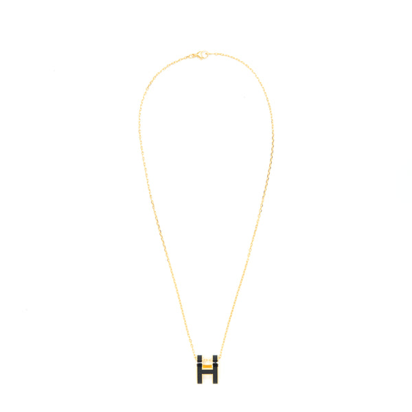 Hermes Pop H Pendant Black GHW