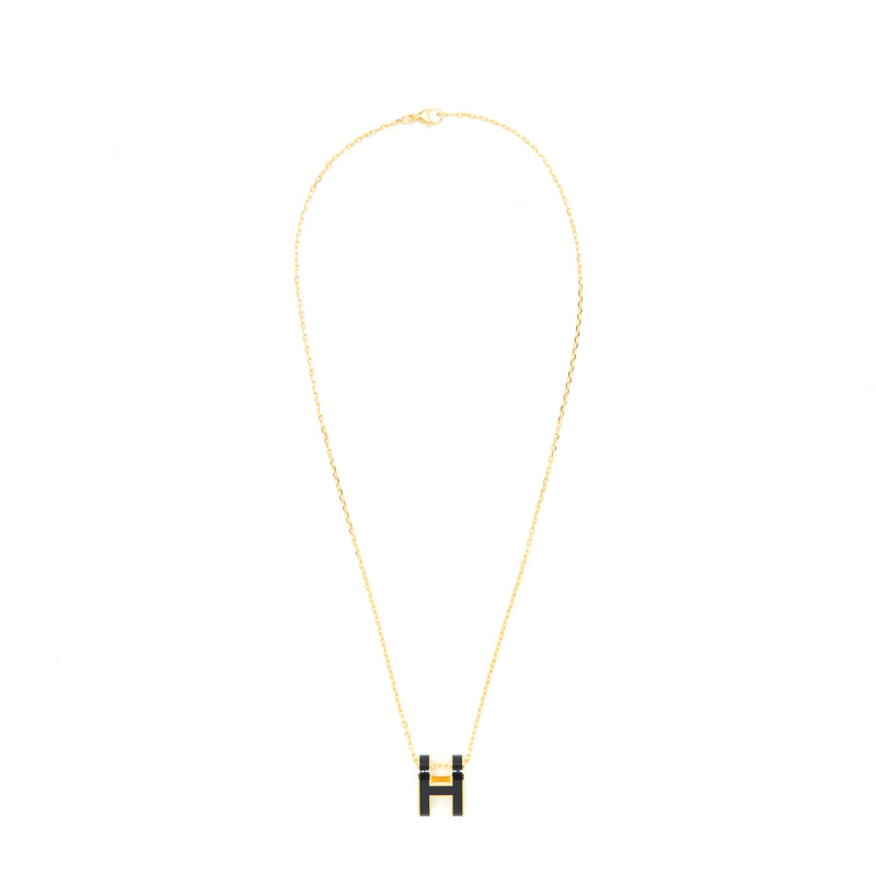 Hermes Pop H Pendant Black GHW