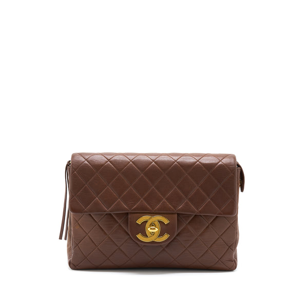 Chanel Vintage Classic Timeless Backpack Lambskin Brown GHW