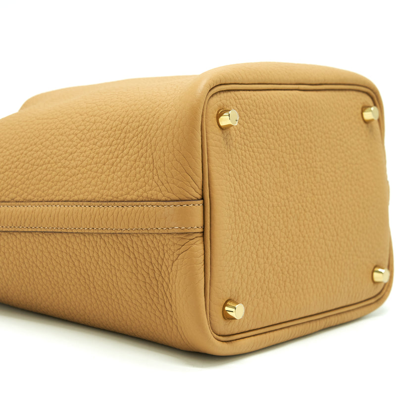 Hermes Picotin 18 Lock Bag Clemence Biscuit GHW Stamp Z