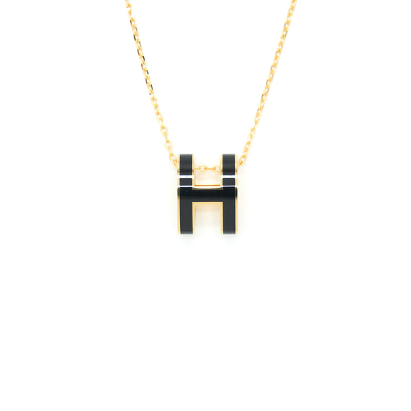 Hermes Pop H Pendant Black GHW