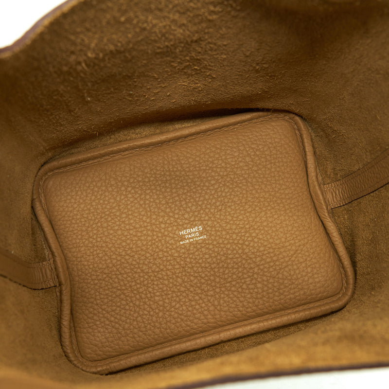Hermes Picotin 18 Lock Bag Clemence Biscuit GHW Stamp Z