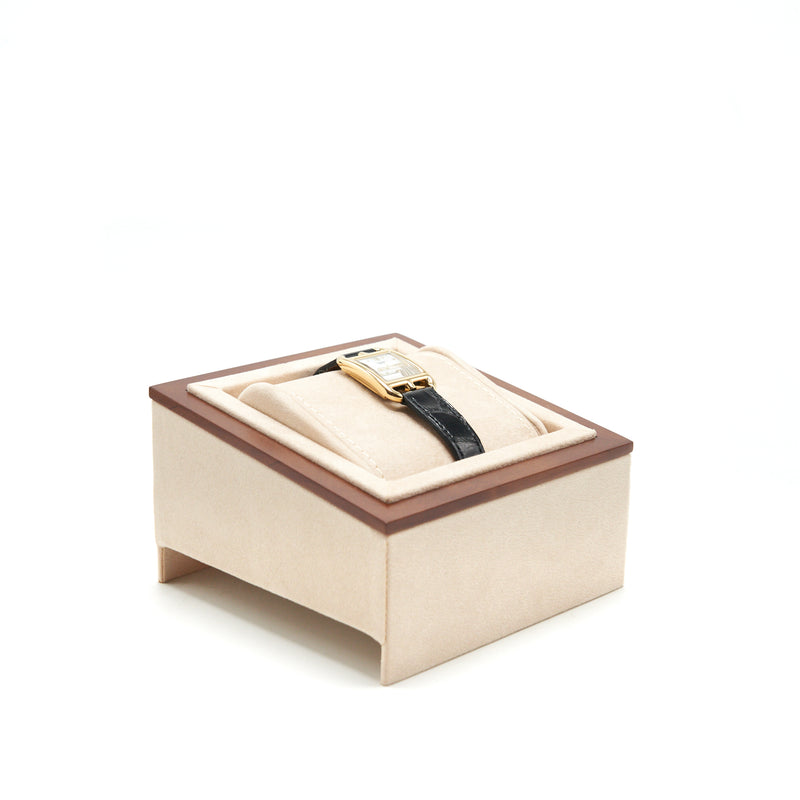 Hermes Cap Code Watch 23 × 23 MM yellow gold Watch, dimond-set white Natural mother of Pearl dial
