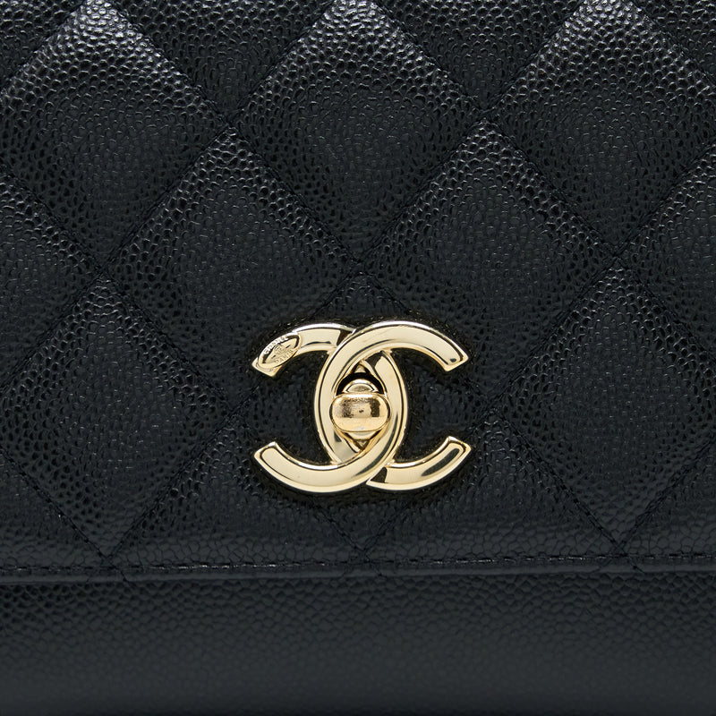 Chanel Small Business Affinity Caviar Black LGHW (Microchip)