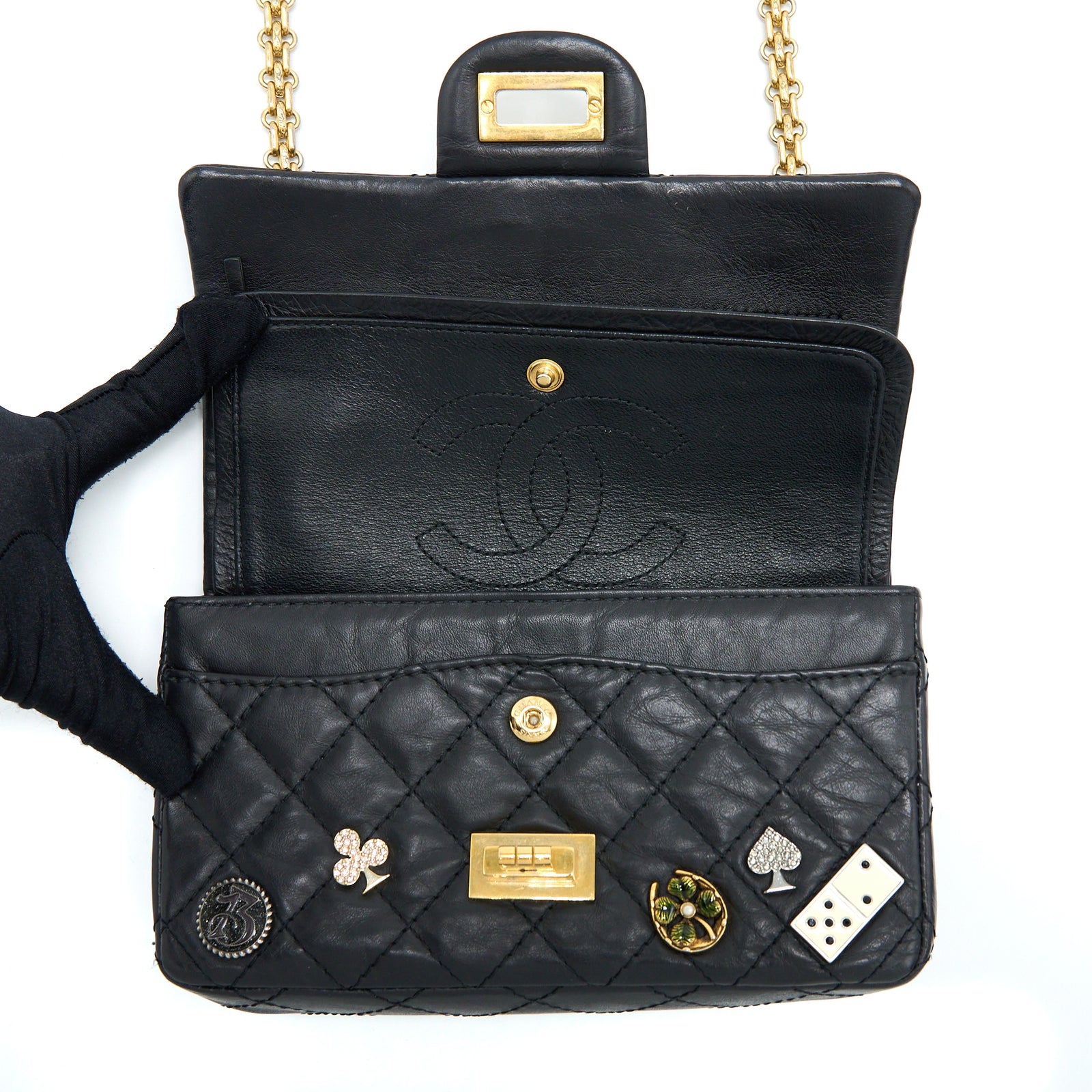 Chanel Mini 2.55 Reissue Flap Bag Lucky Charms Casino Limited Aged Cal