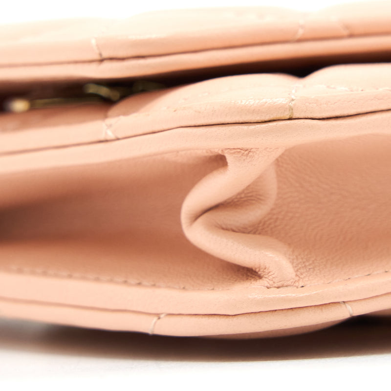 Chanel Classic Wallet on Chain Lambskin Light Pink LGHW