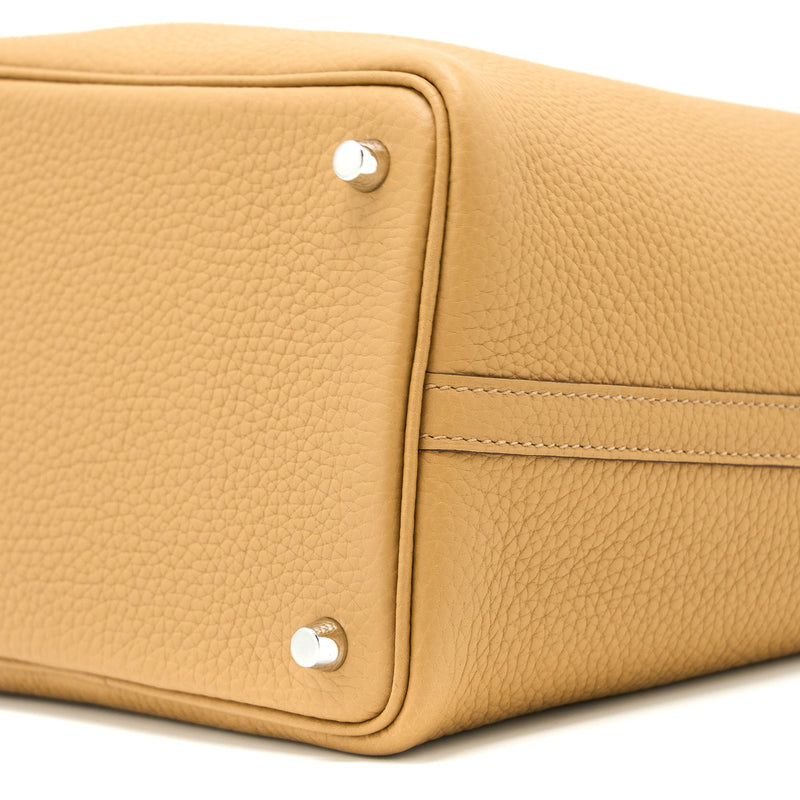 Hermes Picotin 18 Lock Bag Clemence 4b Biscuit SHW Stamp U