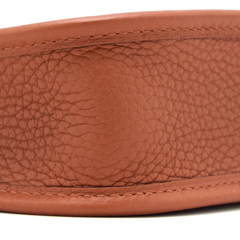 Hermes Mini Evelyne Clemence Culvre With Multicolour Strap GHW Stamp U