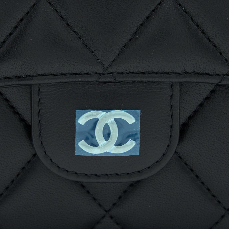 Chanel Classic Long Wallet Lambskin Black SHW