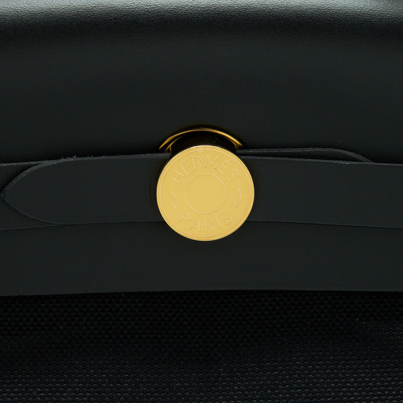 Hermes Herbag 31 Zip Bag Black GHW Stamp Z