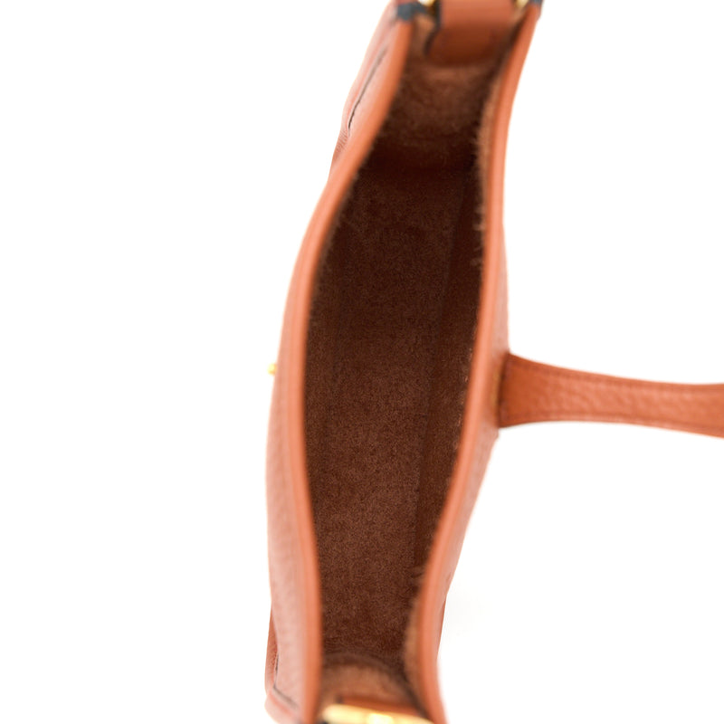 Hermes Mini Evelyne Clemence Culvre With Multicolour Strap GHW Stamp U